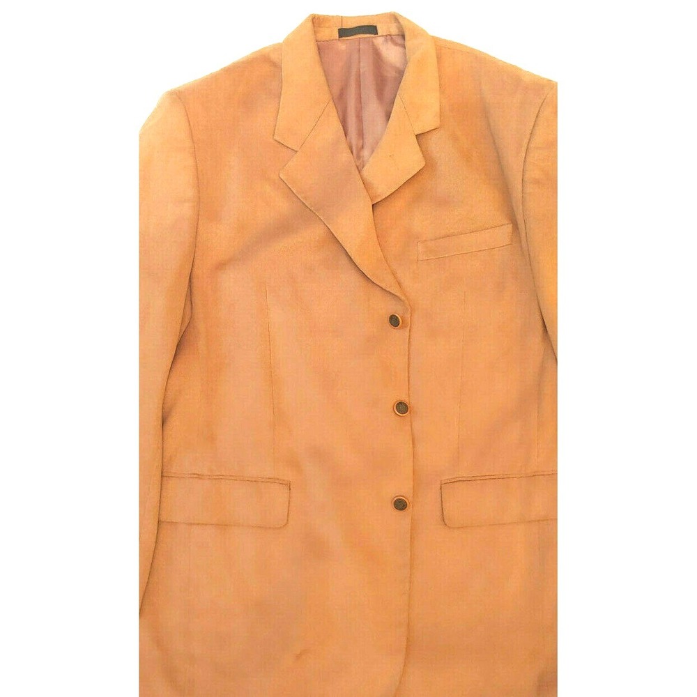 Giovanno Blazer Men's Size 46R Tan 3 Button Casual Sports Coat Jacket